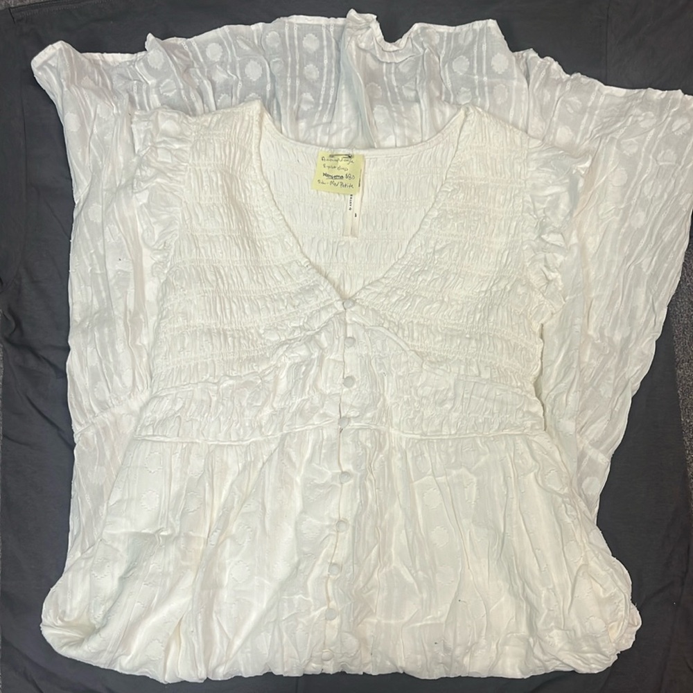 Anthropologie Eyelet Dress Size medium petite